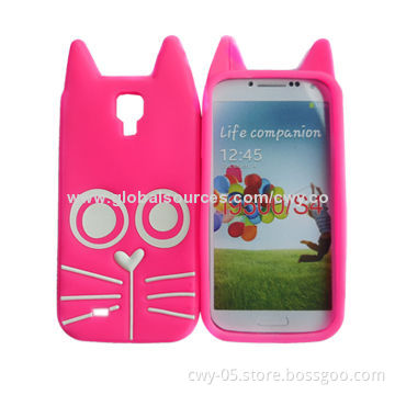 Silicone 3D mobile phone case for Samsung Galaxy S4